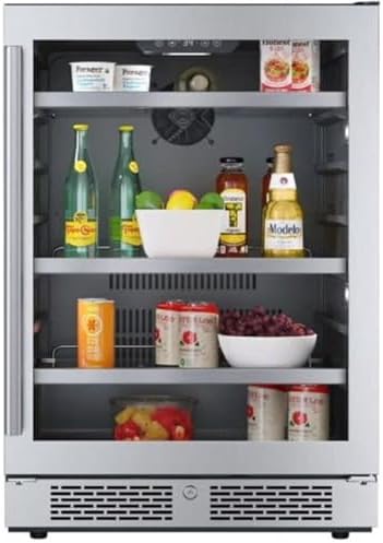 Avallon ABR242SGRH 24 Inch Wide 140 Can Energy Efficient Beverage Center with LED Lighting, Double Pane Glass, Touch Control Panel and Right Swing Door