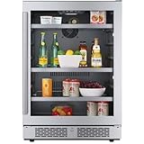 Avallon ABR242SGRH 24 Inch Wide 140 Can Energy Efficient Beverage Center with LED Lighting, Double Pane Glass, Touch Control Panel and Right Swing Door
