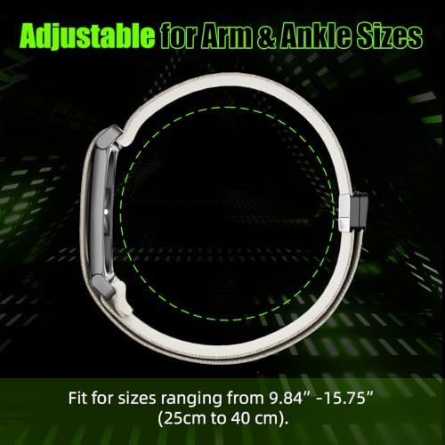 Magnetic Bicep Band for Google Fitbit Air,Nylon Arm Strap (Starlight) - 5