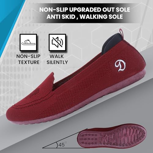 DOCTOR EXTRA SOFT Flexible Memory Foam Women's Shoes for Walking Gym Training | Casual Sports,Slip-On,Lightweight Lace up Jutis Bellies Classy Ballerina for Ladies and Girls New-D-1003