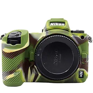 FOTOKINA Silicon Cover for Nikon Z6 Camera Case, Professional Silicone Rubber Camera Case Cover Detachable Protective for Nikon Z6 -Military Green