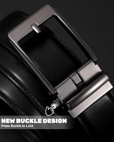 Men's Ratchet Belts Mens Leather Dress Belt for Jeans Casual Work Adjustable Golf Belts Gifts for Men Ratchet Belt3