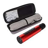 Fournyaa Micrófono portátil Micrófono de Karaoke Diseño ergonómico Estéreo dinámico Envolvente Metal Uso en el hogar Rojo