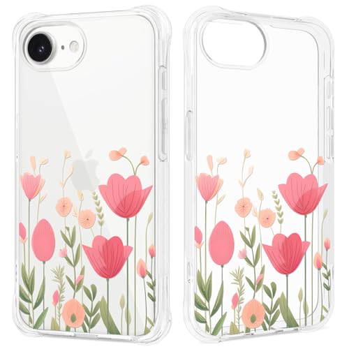 Coque iPhone 16e jolie fleur FL-35, cadeau idéal pour filles