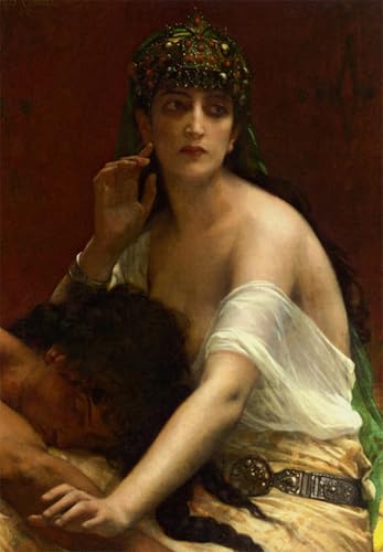 Póster Sansone e Dalila cuadro en lienzo de Alexandre Cabanel 60x90cm para salón