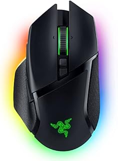 Razer Basilisk Ultimate - Wireless Gaming Mouse (11 Programmable Buttons, Optical 20k Focus+ Sensor, Optical Mouse Switch, RGB Chroma Lighting, Customisable Scroll Wheel) Black