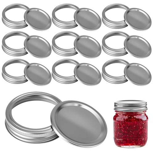 Lot de 10 Couvercles pour Bocaux de Conserves et Confitures, 86mm Couvercles à Visser Couvercless Twist off Mason Jar Couvercle Couvercless pour Les Pots en...