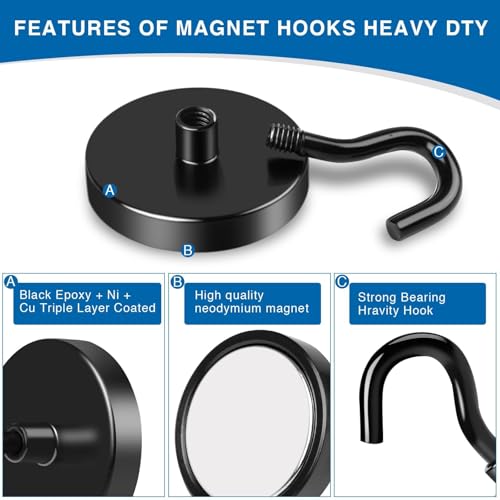 Image of LOVIMAG Magnetic Hooks for Cruise Essentials 2026 Cabins Door 25 P - 170LBS