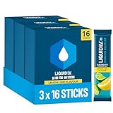 Liquid I.V. Hydration Sachets | Lemon Lime | Electrolyte Powder Mix | 3 Pack (48 Sticks) | 7 Vitamins and Minerals | Vegan