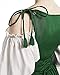 Mythic Renaissance Medieval Irish Costume Over Dress & Cream Chemise Set (Small/Medium, Hunter Green)