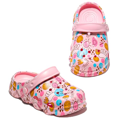 Image of Toddler Clogs for Girls Lightweight Kid Garden Clogs Breathable Slip-on Slides Sandals Slippers Children's Beach Water Shoes (taiy Fen, 28)