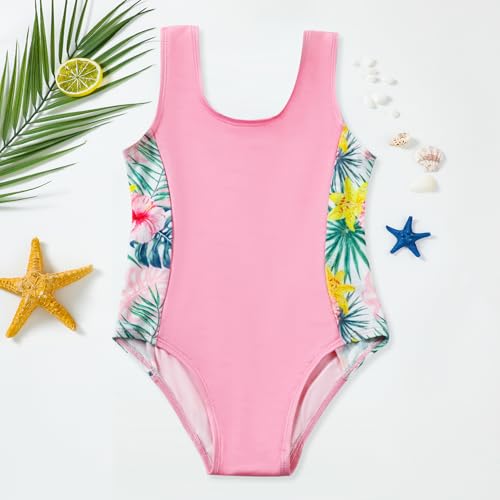 Image of DREAM BUS Toddler Girls One Piece Swimsuits with Boyshorts Little Girls Bathing Suit Summer Swimwear for 18M-6Y