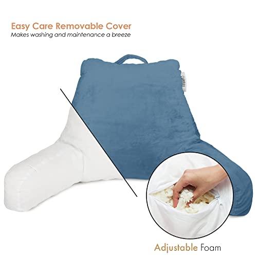 image for Nestl Reading Pillow for Kids & Teens with Shredded Memory Foam, Backr