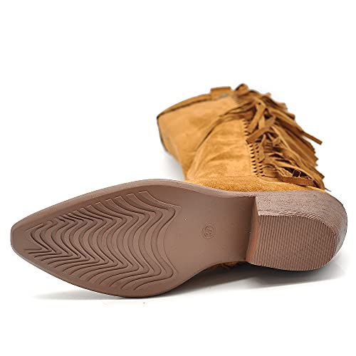 Texani Cowboy Western damesschoenen, laarzen, enkellaarzen, franjes, camperos, etnische 625 - Afbeelding 6