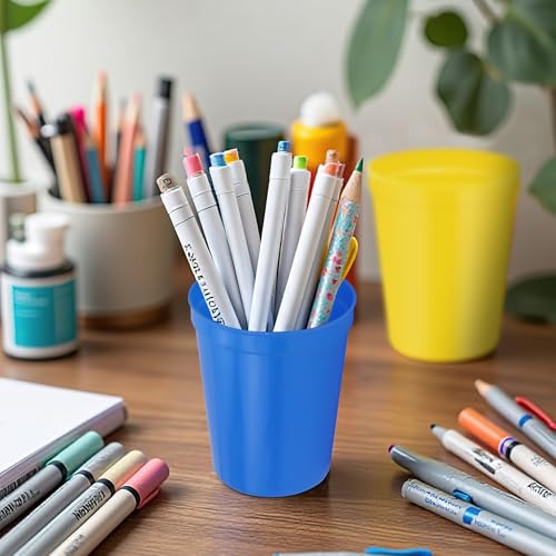 Gobelets réutilisables en plastique de 450ml multicolores et empilables x60 - 8