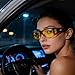 DUCO Night Driving Glasses Night Vision Glasses Fit Over Glasses for Men Women Polarized Anti-Glare Pro Yellow Lens 8953Y