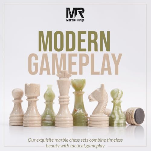 Juego de Ajedrez de Mármol con Tablero y Caja 15 Pulgadas miniatura 6