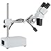 AmScope SE400-Z Professional Binocular Stereo Microscope, WF10x and WF20x Eyepieces, 10X and 20X Magnification, 1X Objective, LED Lighting, Boom-Arm Stand, 110V-120V