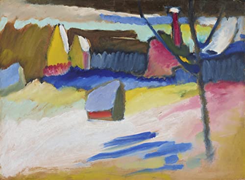 Tableau Kandinsky Paysage de Murnau Toile 60x90cm Art Mural