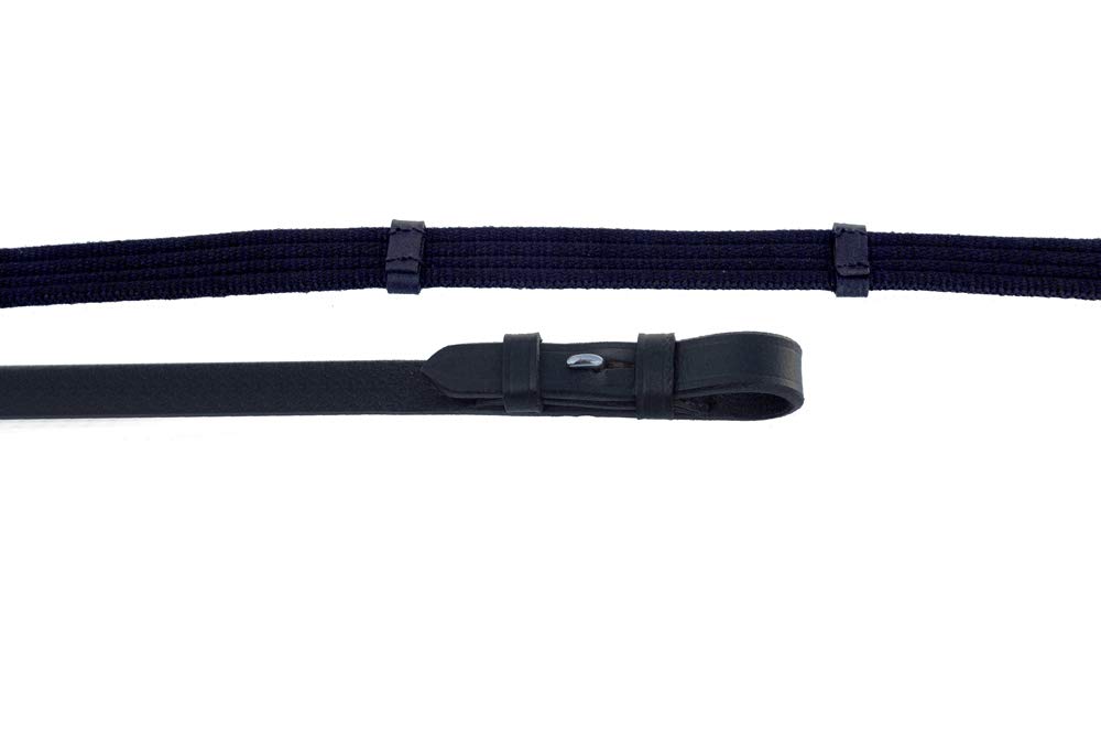 Windsor Continental Webbing Reins - Horse riding Reins - Black