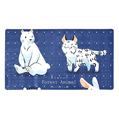 Tapis de douche antidérapant de baignoire avec ventouses et drainage - 2