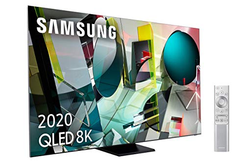 Samsung QLED 8K 2020 75Q950T Smart TV 75" avec résolution 8K réelle, Direct Full Array Elite HDR 4000, Intelligence Artificielle 8K, Ultra Viewing Angle, OTS+, Premium One Remote et Assistants vocaux