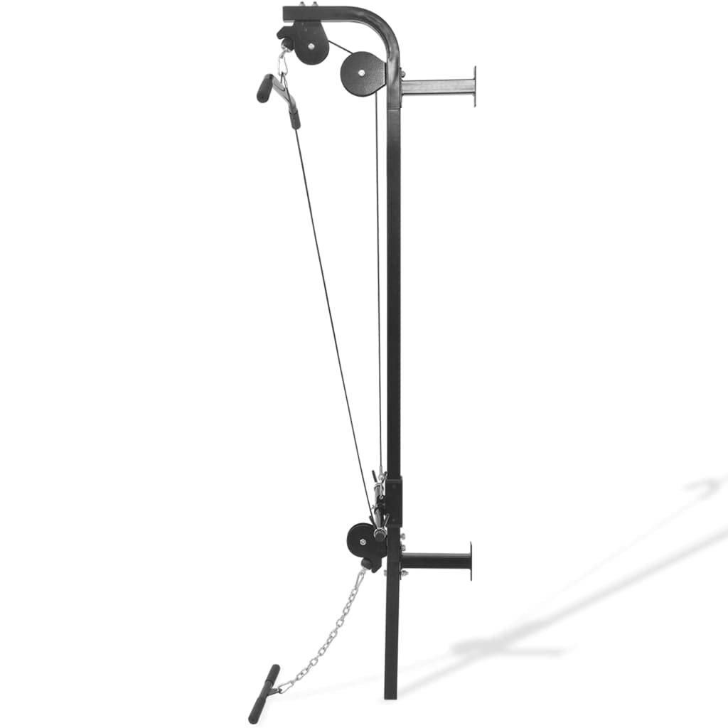 INLIFE Estación de fitness con 2 poleas, montaje en pared, 12 kg, 91369