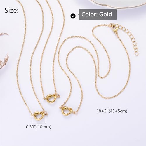 BFF Friendship Knot Infinity Necklace for 2 Best Friend Long Distance Birthday Jewelry Gifts for Her Women Bestie