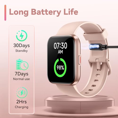 Premium Smart Watch for Women with Alexa, 1.8" Touchscreen, Fitness Tracker, Heart Rate & Sleep Monitor, Bluetooth Calling, IP68 Waterproof, 100 Sports Modes for Android & iOS - Image 7