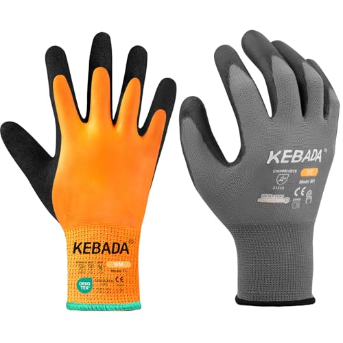 Kebada 1 PC Winter Work Gloves (T1) & 12 PCS Mens Work Gloves (W1) Bundle Set, Large image 5