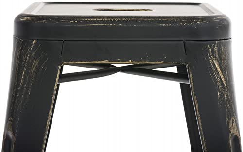 Tabourets bas Armin gain de place robustes lot de 4 - 8