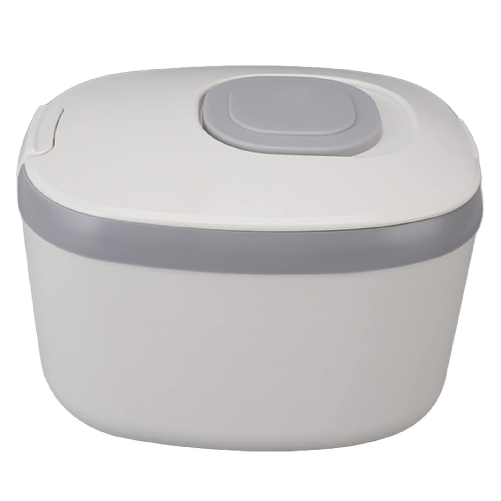 Mehrzweck-Reisbehälter, Luftdichte Aufbewahrungsbox, Transparentes Fenster für Getreide, Zucker, Mehl, 1 X Reisbehälter (L Grau (15 kg/33,1 lb))