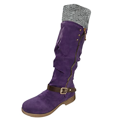 Bottes longues pour femmes chaussures d'hiver décontractées chaudes bas