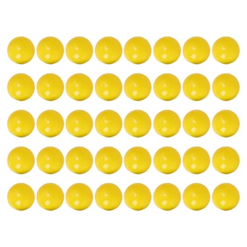 Luxshiny Plastic Balls 50pcs Bulk Fillable Raffle Drawing Balls Reusable Yellow