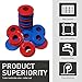 Sephile 20 PCS Trailer Handshake Valve Gasket, Waterproof Durable Rubber Vehicle Sealing Ring, Portable Valve Gaskets, Universal Automotive Brake Air Hose Grommet Parts for Most Cars (Red & Blue)