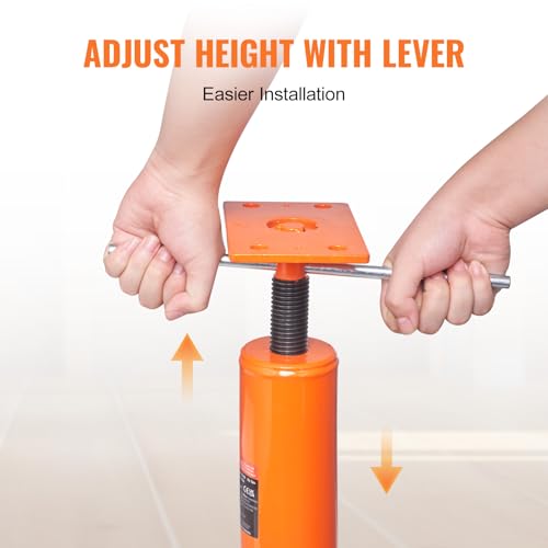 VEVOR House Floor Jack, 12"-16" Height Range, 9700 lbs Max Load Capacity, Adjustable Support Beam Basement Jack Post Pole for Leveling, Lift Support Steel Telescoping Jack Post for Temporary Support by VEVOR - Image 5