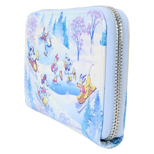 Image of Loungefly Disney Mickey and Friends Winter Wonderland Zip Around Wallet