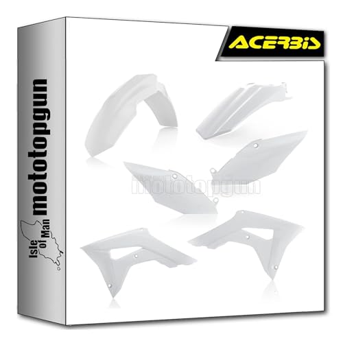 Cache carenage blanc Acerbis 0023616.030 contre les casses de Honda CRF 250 R