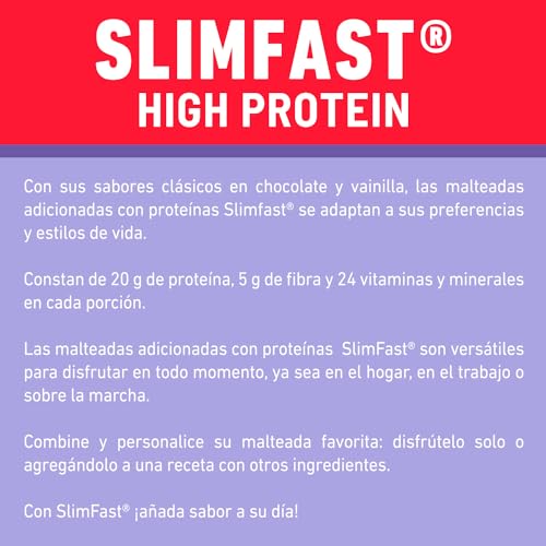 SlimFast Advanced Nutrition High Protein Meal Replacement Shake, Vanilla Cream, 20g of Ready to Drink Protein, 11 Fl. Oz Bottle, 8 Count