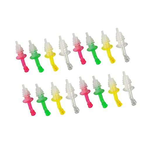 KICHOUSE 16pcs Spout Wine Pour Stopper Wine Pourer Spouts Bottle Pourers Sauce Bottle Nozzle Oil Stopper Vaccum Sealer Whiskey Decanter Wine Bottle Saver Oil Pour Spout