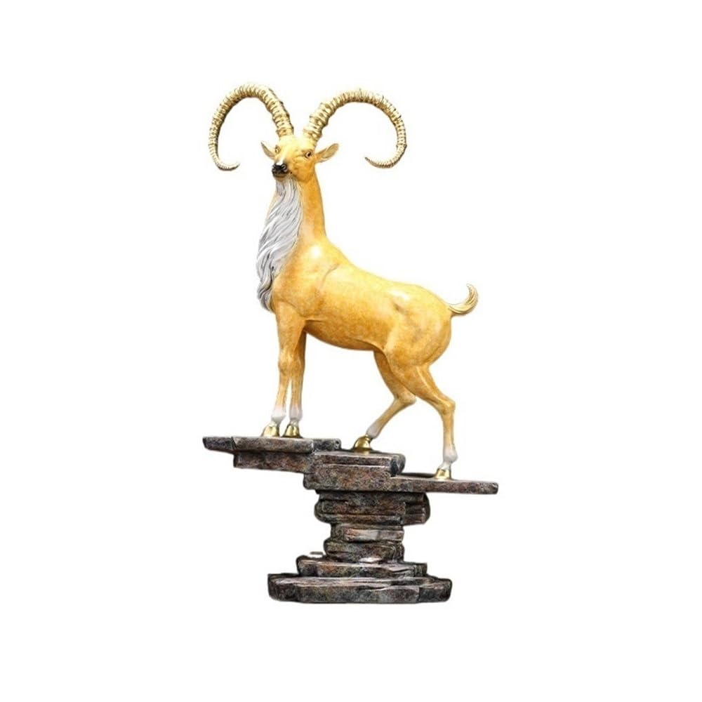 WQQYU6HKF Table Decorations Exquisite Copper Sheep Ornaments for Home Living Room, Wine Cabinet, Office Decoration, Housewarming and Opening Gift Art Statue