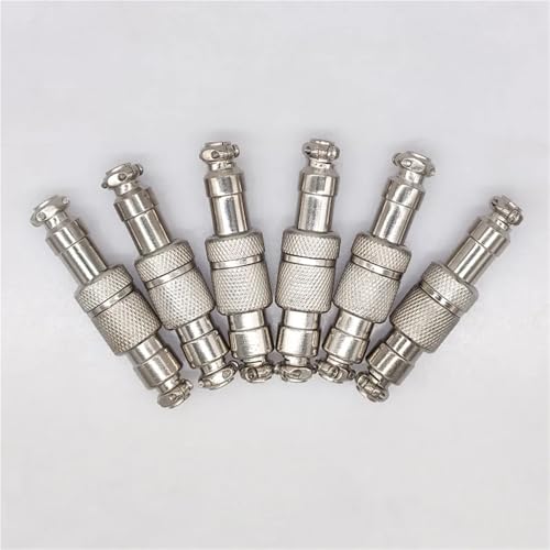 Conector circular GX12 de 2 pines push pull aero 5A 125v para junta a tope 3