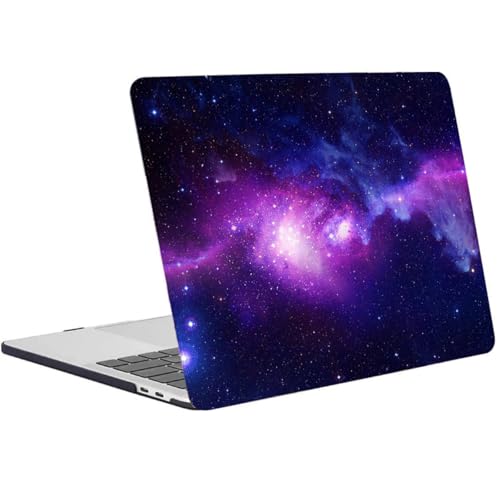 Coque MacBook Pro 16 Pouces pour Modèles A3429 A2991 avec Touch ID Étoile Bleu-Violet