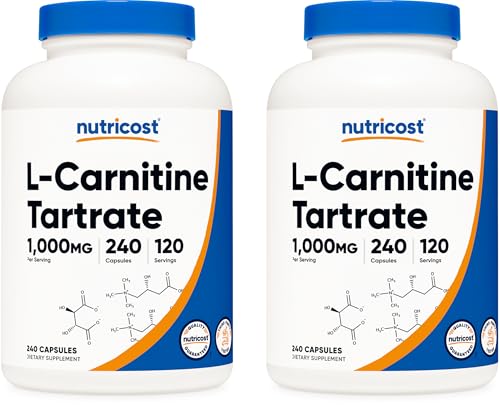 Nutricost L-Carnitine Tartrate 500mg 240 Caps (1000mg per serving)
