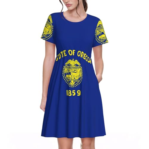 Robe d'été drapeau de l'Oregon pour vos vacances et sorties terrasses