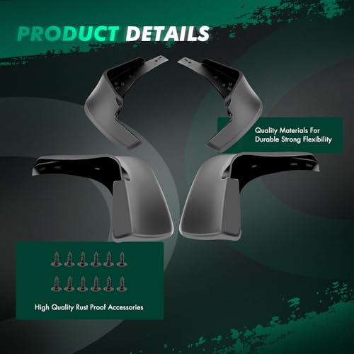 Image of SCITOO Set of 4PCS Universal mud Flaps for 2002-2005 for Toyota Corolla Front & Rear mud Flaps Splash Guard Set
