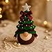DIY Crochet Christmas Tree Gnome Kit, Christmas Gnomes Crochet Kit for Beginner in Compilation, Craft Kits with Yarn, Hook, Pearls, Ribbon and Detailed Pattern for Decor Christmas Tree (Style E)