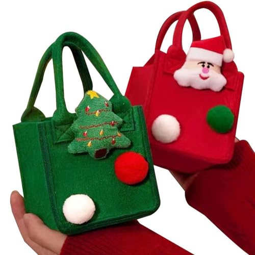 Sac à main de Noël en feutre cabas de rangement et emballage Noël