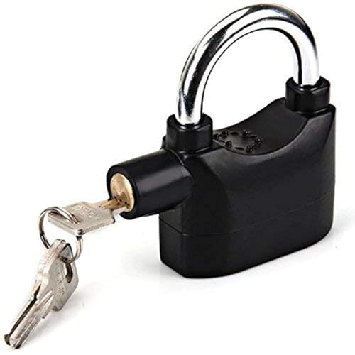 Door Alarm Padlock – Anti-Theft Motion Sensor Lock with 110dB Siren | Waterproof Security Lock for Home, Gate, Bike, Shed & More | 3 Keys Included