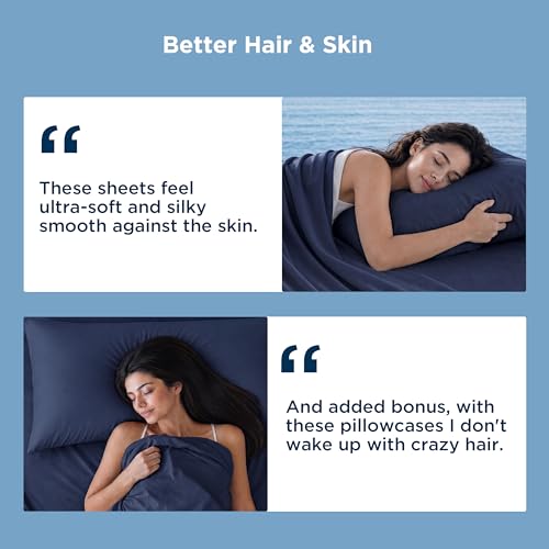 Image of Bedsure Cooling Sheets King Size, Silver Infused Bed Sheets, Q-Max>0.46